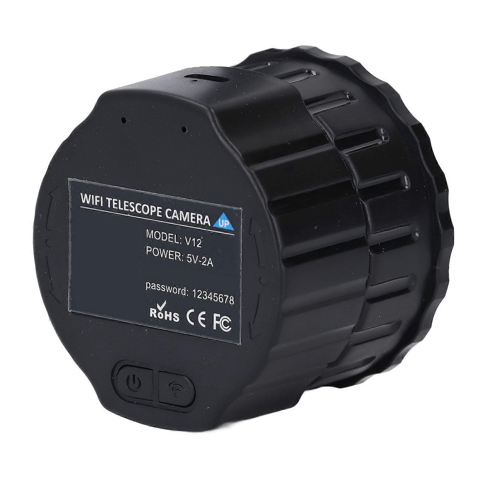 Caméra télescope HD oculaire électronique WiFi pour microscope 0,94 po-1,97 pouce (24 mm-50 mm) jumelles d’astrophotographie 64 Go 