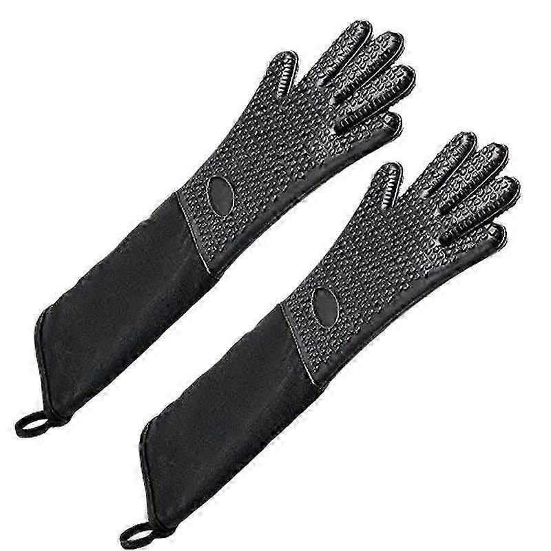 Extra Long Professional Silicone Oven MittCompatible Kitchen -