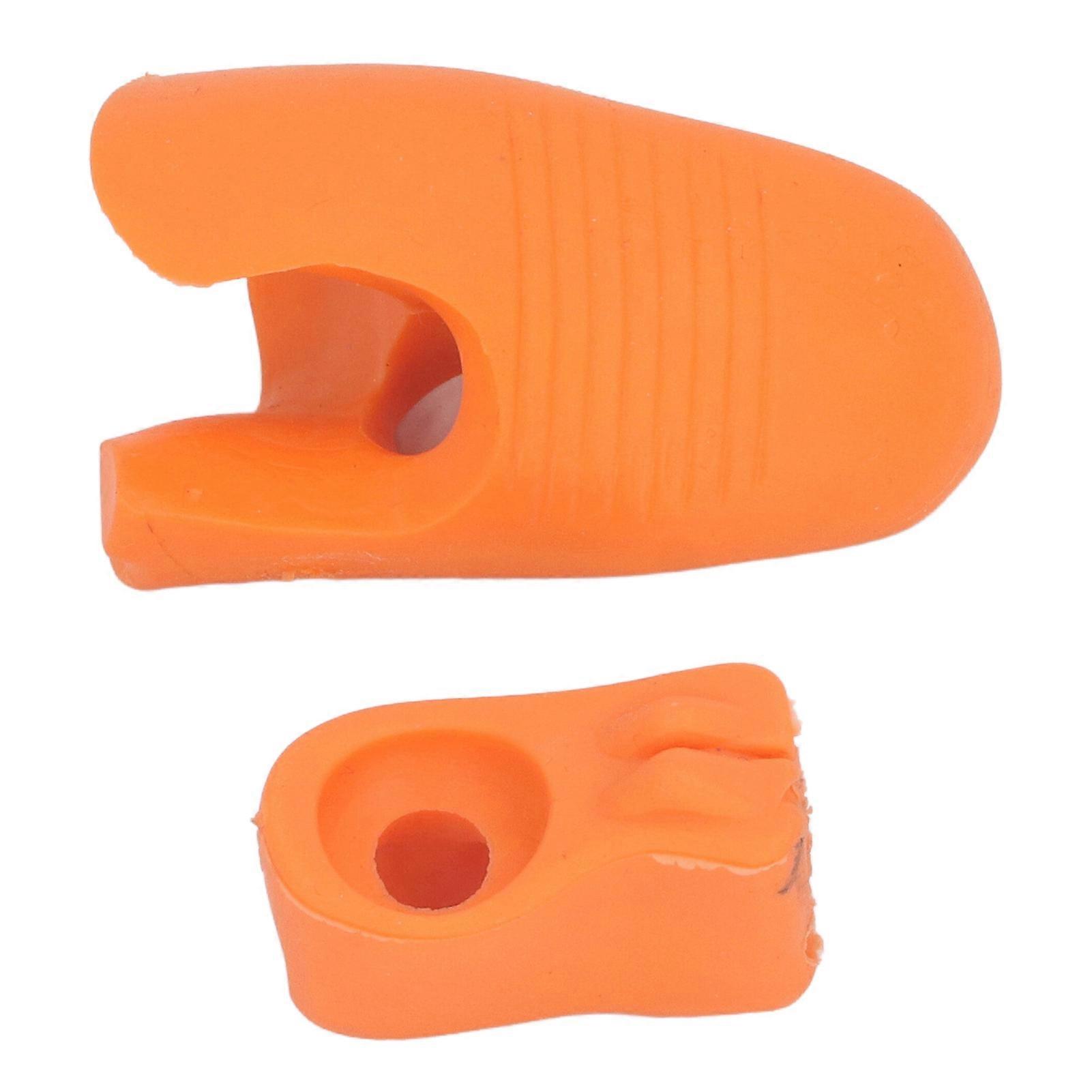 2 pcs orange silicone violon viola bow grip correcteur aide douce