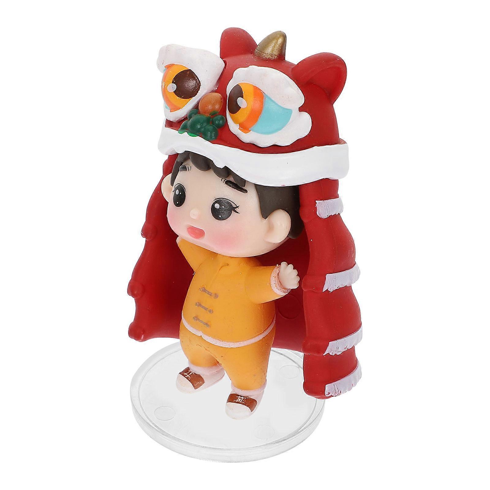 1Pc Chinese New Year Elements Design Decorative Cake Decor Prop for Party