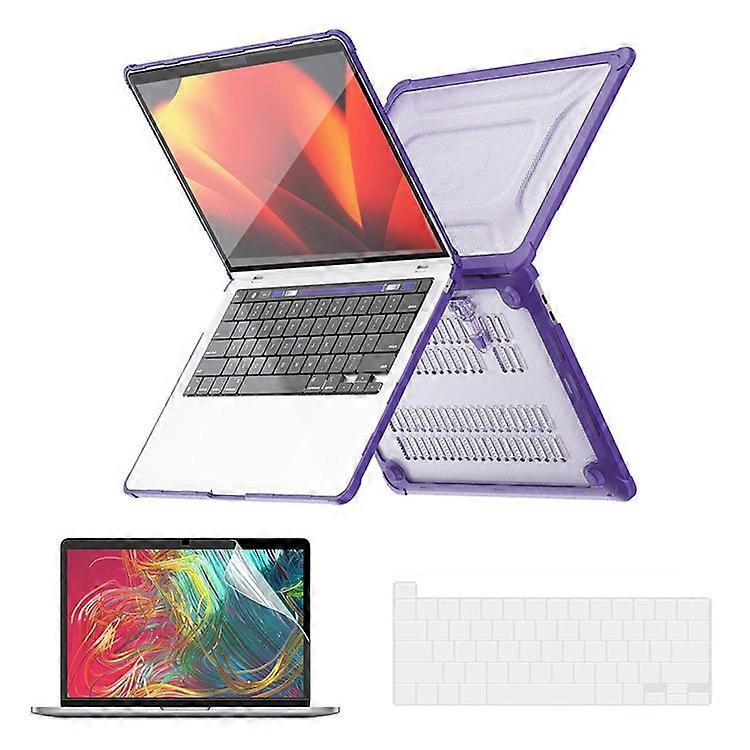 ENKAY HAT PRINCE Compatible Pour MacBook Pro 13 pouces (2020) A2251 / A2289 / A2338 (Version US) Anti-Drop Slim Case Béquille Ordinateur portable