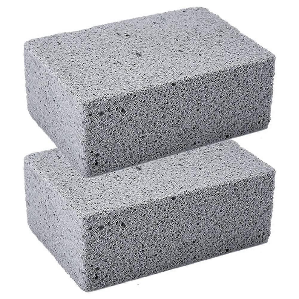 Barbecue Cleaning Stones - 2 Pack Reusable Foam Blocks for Oil Stain Removal on Grills, Non-Scratching, Durable Design