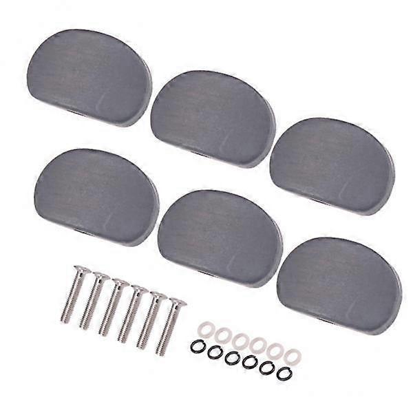 2-4pack 6 Pieces Guitar Tuning Peg Button Tuner Machine Heads Wooden Cap Oval