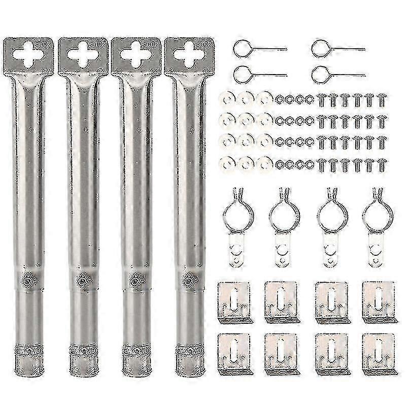 4 stk rustfritt stål justerbart rett brennerrør for utskifting av gassgrill universal