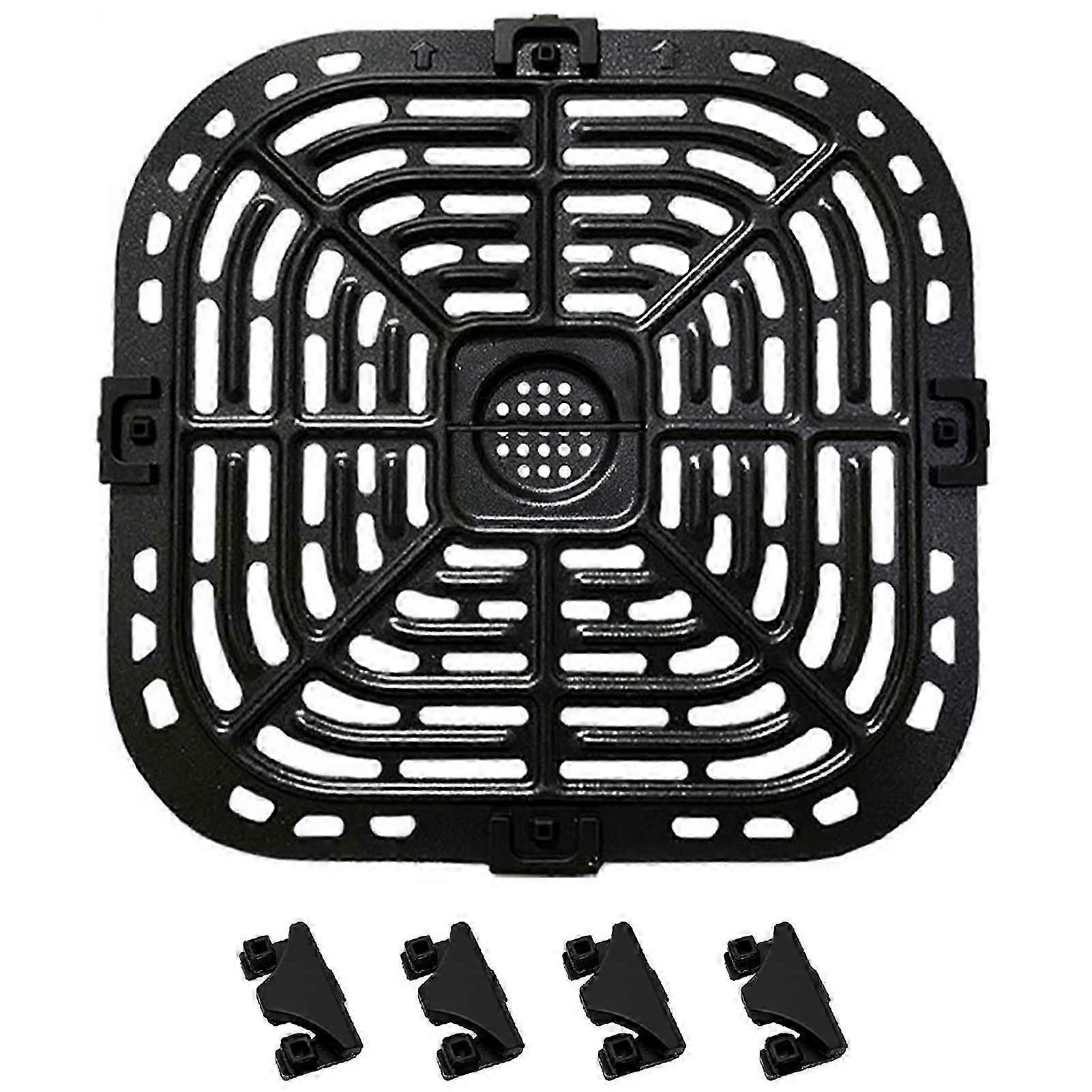 1 Set Grill Plate Food Grade Non-stick Fryer Grill Pan Removable Fryer Replacement Part for Instant Vortex 4qt Jikaixiang