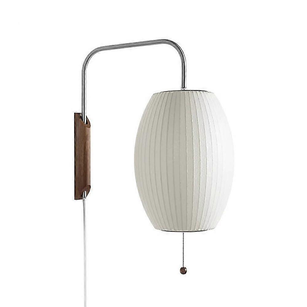 Plugin Wall Light with E27 Base, Japanese Style with Rope Switch