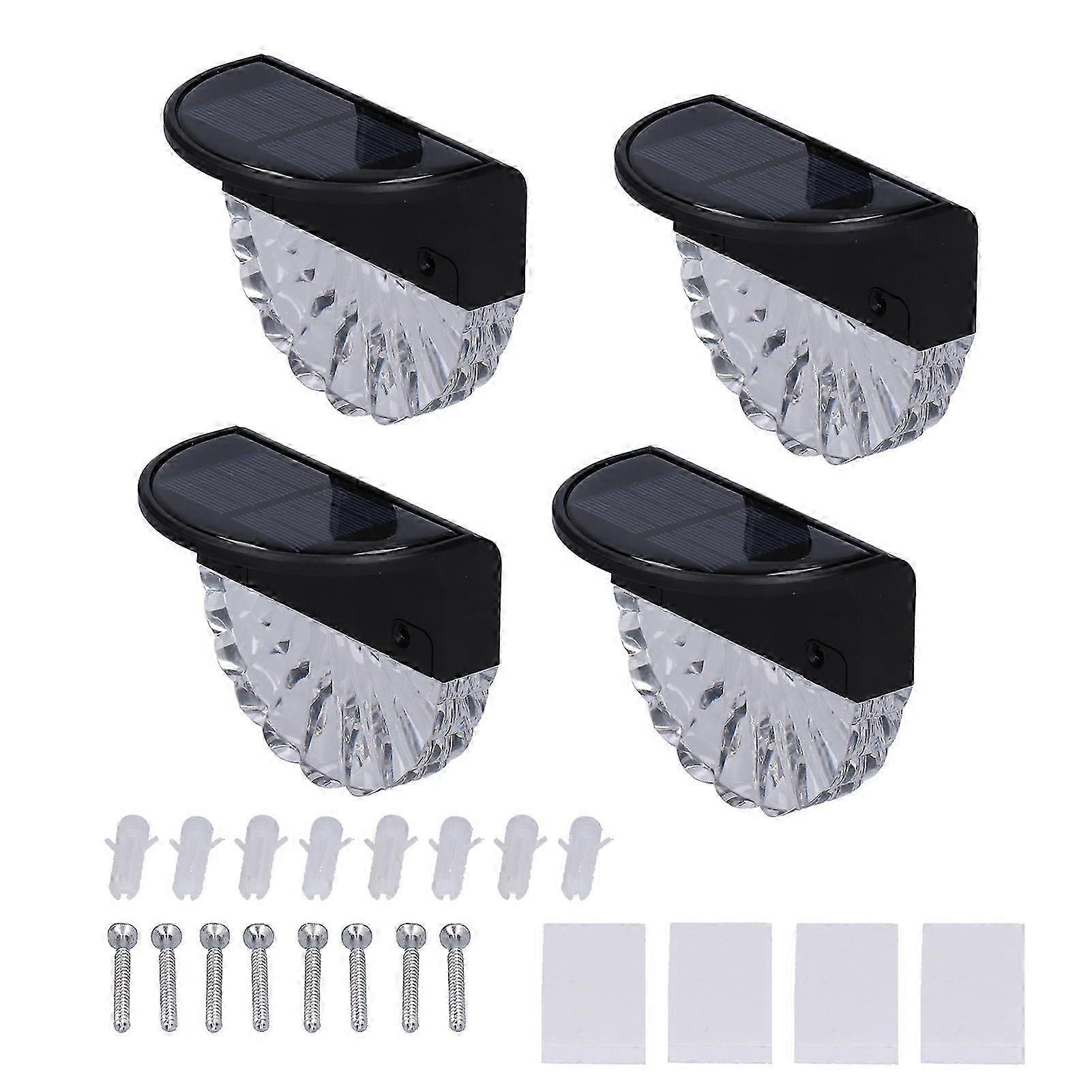 Solar Deck Lights with Poly Panel, Warm & RGB Modes, IP65 Waterproof, Wireless Fence Lighting