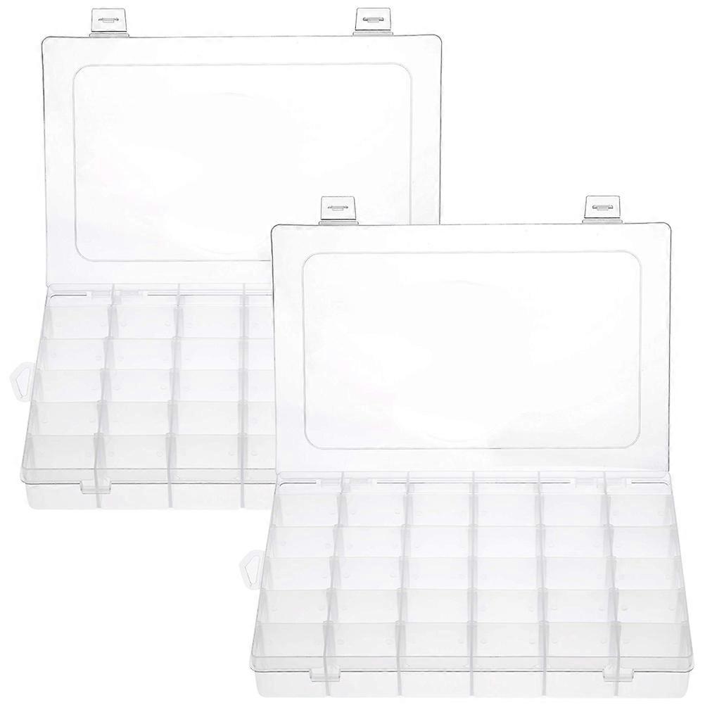 Cubes Storage Organizer Compartment Box Handyman Nails Screws Plastic Material Stackable Storage 2Pcs