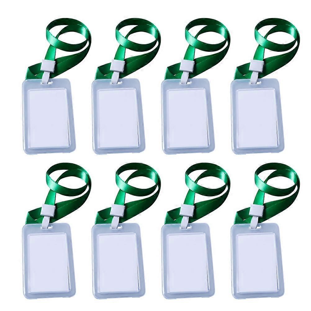 Identification Card Holder Student Supplies Secure Storage Tear-Resistant Green 16Set