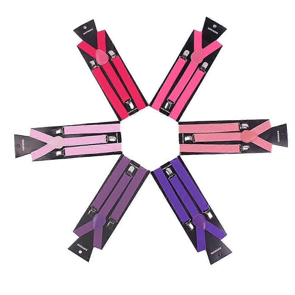 Suspenders Braces Adjustable Elastic Y-Shape Purple 1Pack For Men Women Pants All Kinds Of Attire And Occasions