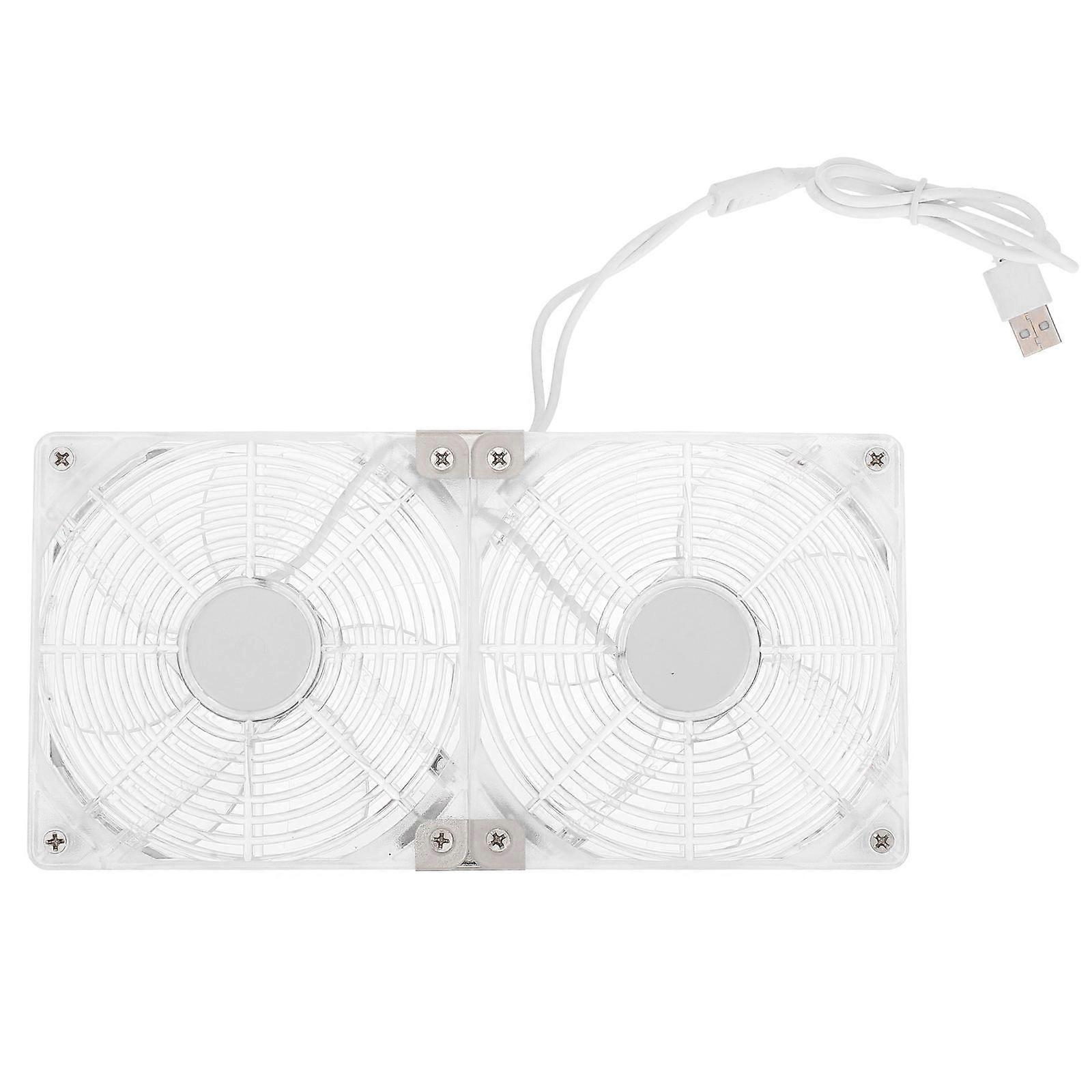 Computer Dual Cooling Fans Usb Interface Silent Heat Dissipation For Router Portable Hard Drive 1Set