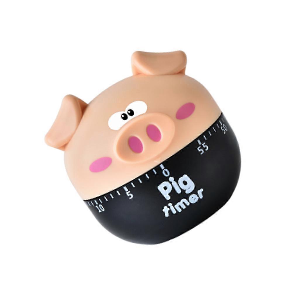 Cute Mechanical Cooking Timer Pig Shaped Kitchen Tools for Home Users with Khaki Color 6.5*6cm Timer 1Pack