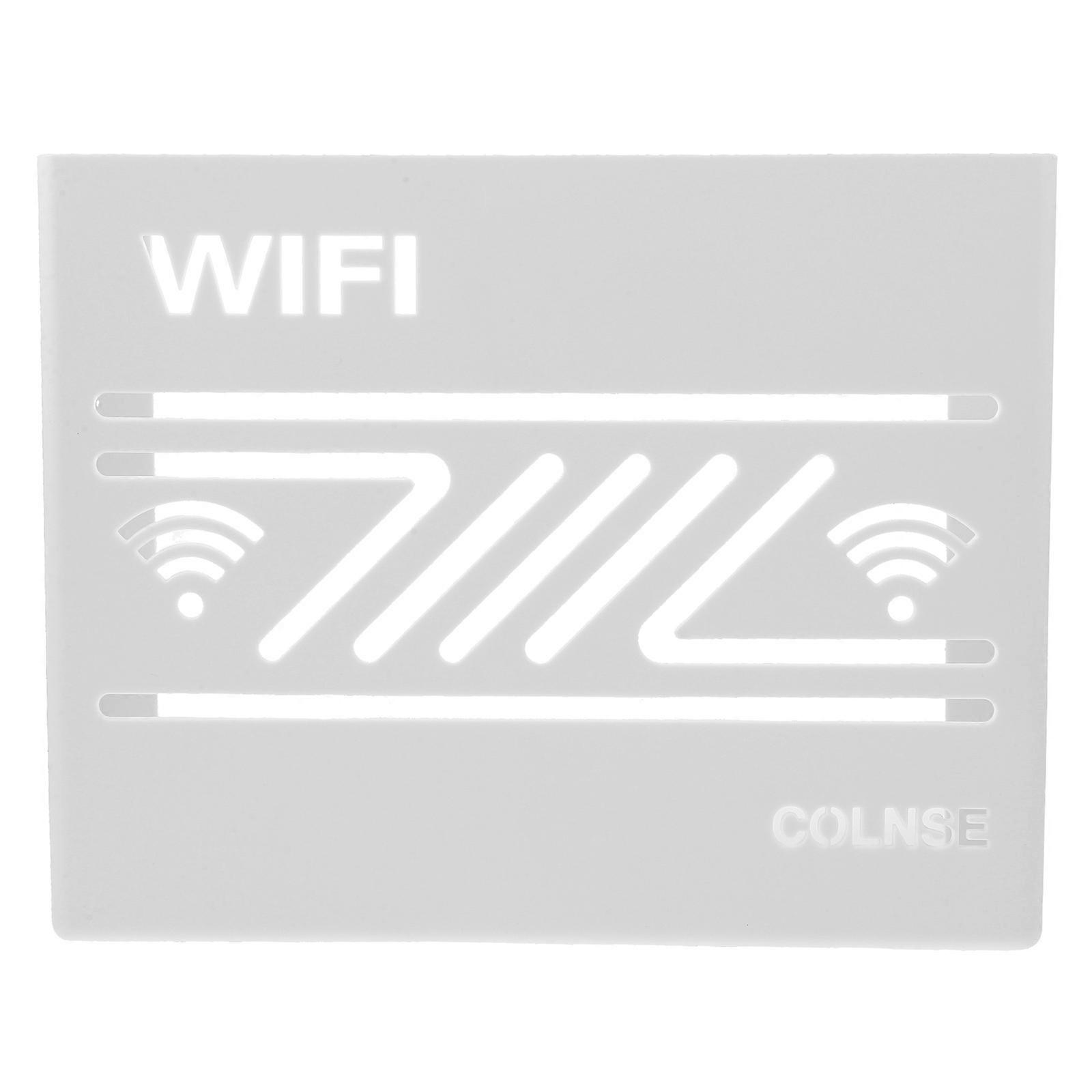 Wall Mounted WiFi Router Storage Box, Space Saving Wall Shelf Organizer for TV Boxes and Small Electronics, Easy Installation, Stylish White