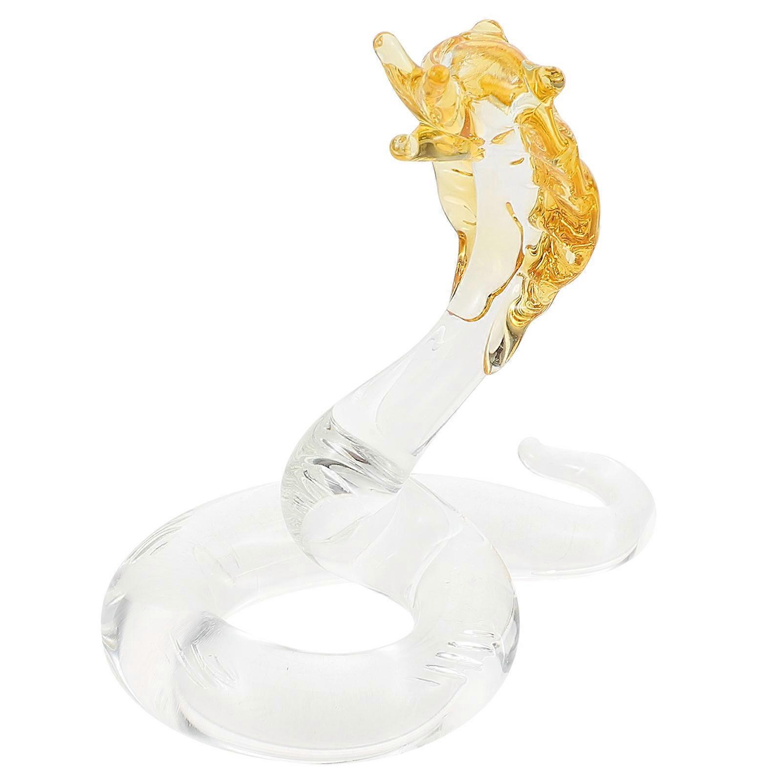 Miniature Snake Figurines Crystal Collectors Desktop 7.00X6.30X3.80CM 1Pack