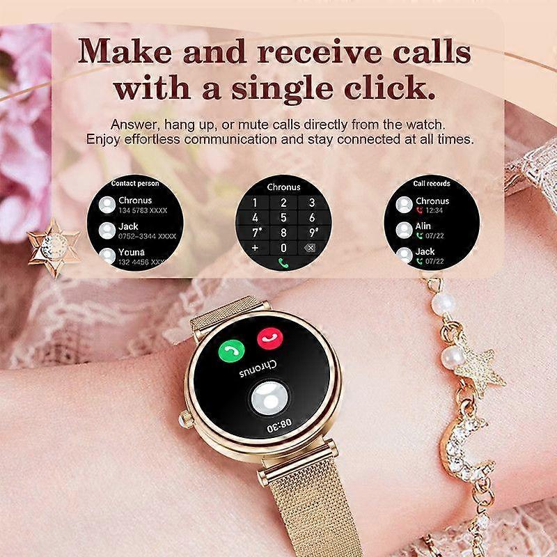 Chronus 1.2''TFT I109 Bluetooth Call Smart Watch (Gold)