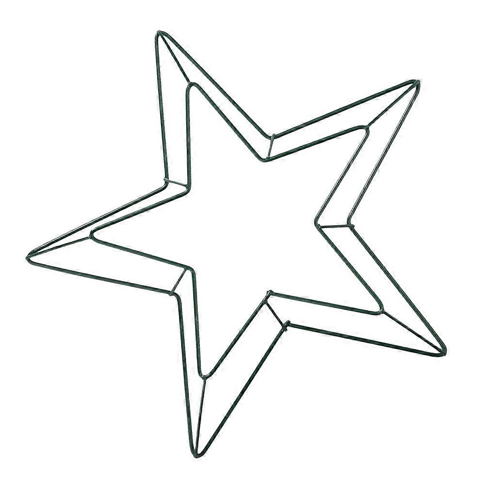 Five-Pointed Star Wreath Rings For Diy Wreath Making Indoor Decoration 30x30cm Green 1Pack
