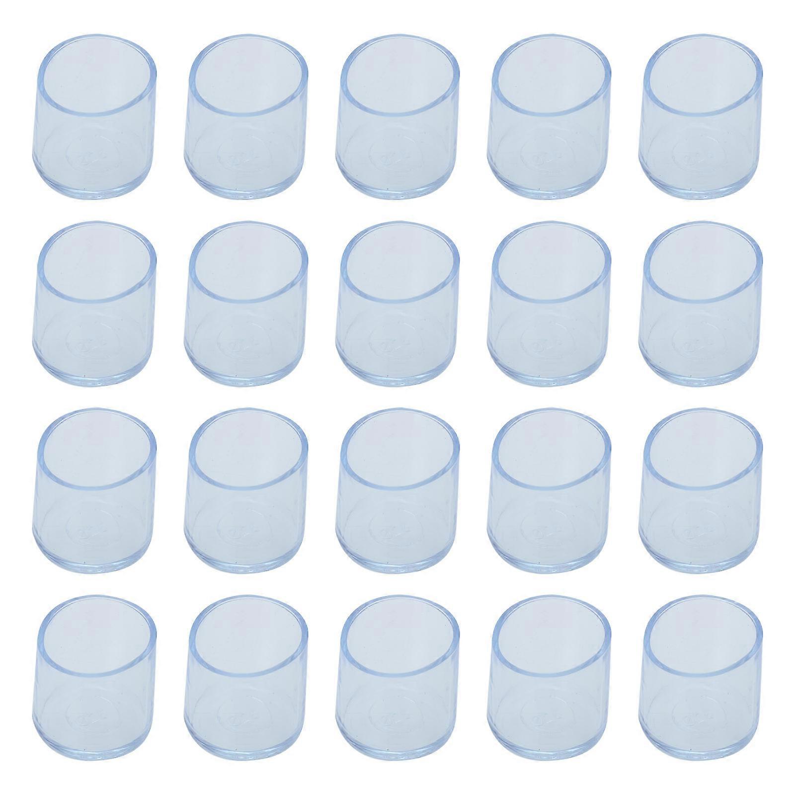 Table Leg Protectors Chair Leg Floor Protectors Home Use Transparent Round Noise Reduction 32Pcs