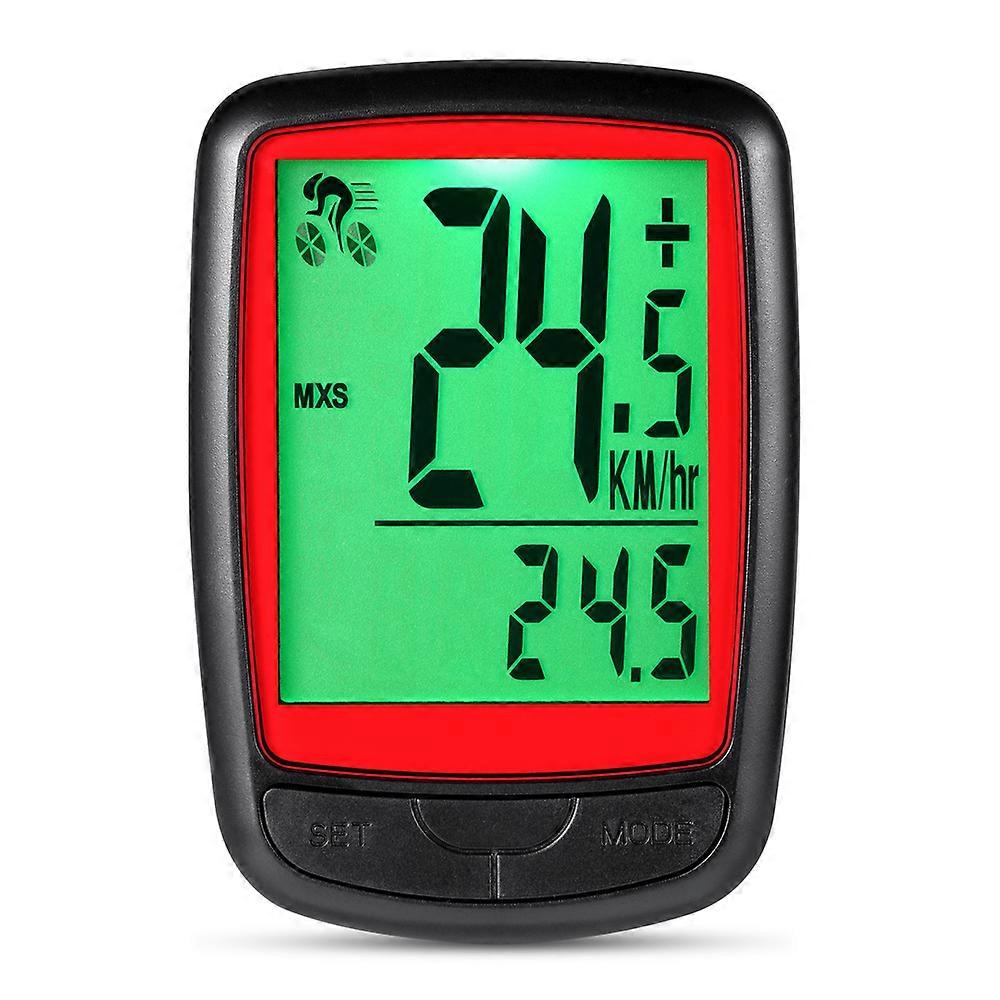 Wireless Bike Computer Bicycle Speedometer Waterproof Cycle Computer with Speed Sensor LED Backlight Automatic Wake-up