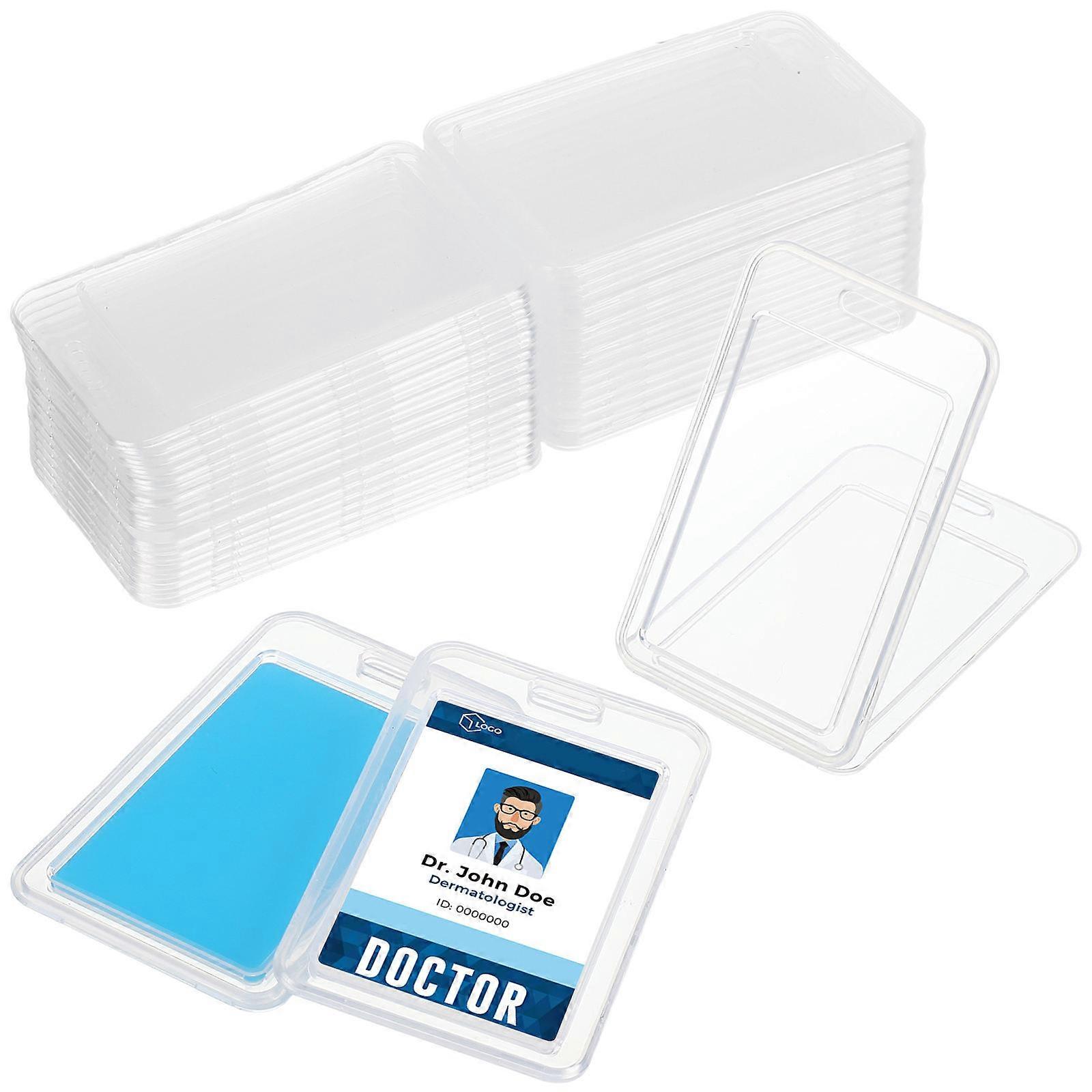 Id Holders For Badges Transparent Name Tag Holder Identification Professional Occasions 20Pcs
