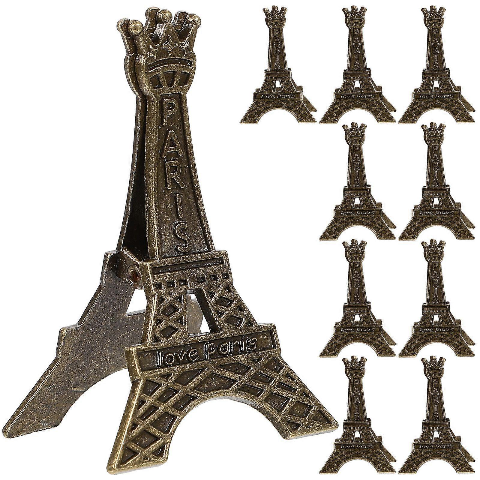 10Pcs Eiffel Tower Table Number Holders Place Card Holders Table Pictures Stand Memo Note Clip