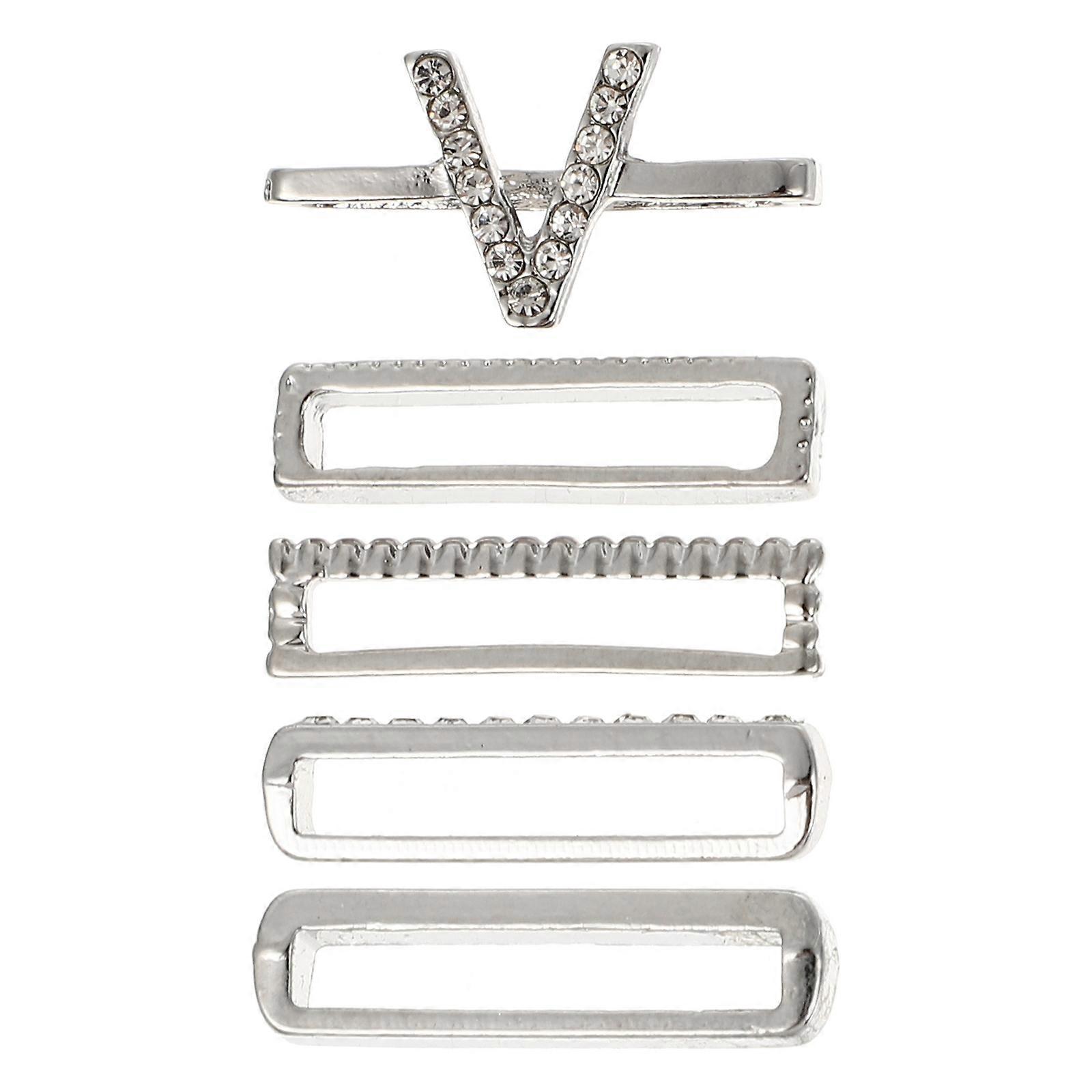Durable Zinc Alloy Watch Band Rings Stability on Band Banquets 0.98X0.59X0.31in 5Pcs