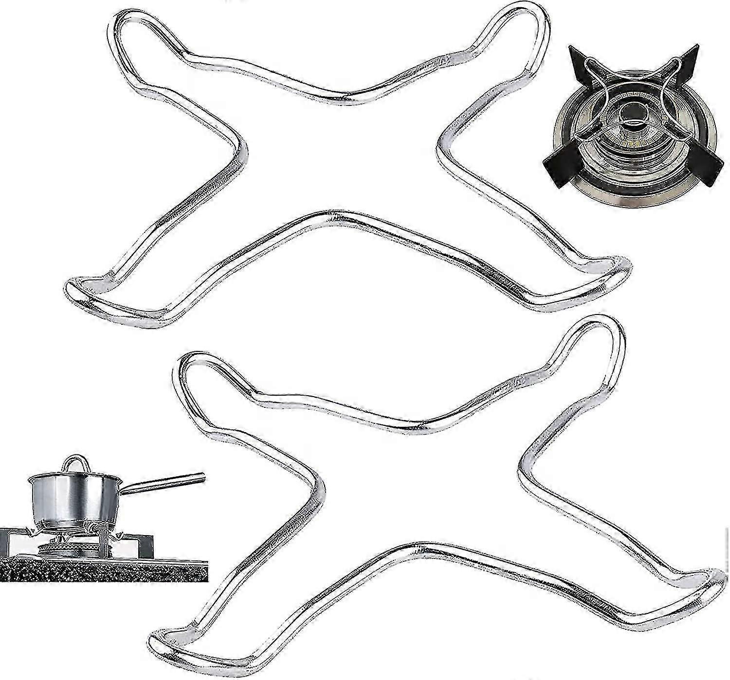 2 قطعة حلقة غاز عالمية من الحديد الزهر ، حامل موقد عالمي ، حامل دعم ووك لموقد غاز ، للمطابخ ، ماكينات صنع القهوة ، أفران ، مواقد غاز - يزي يوغو