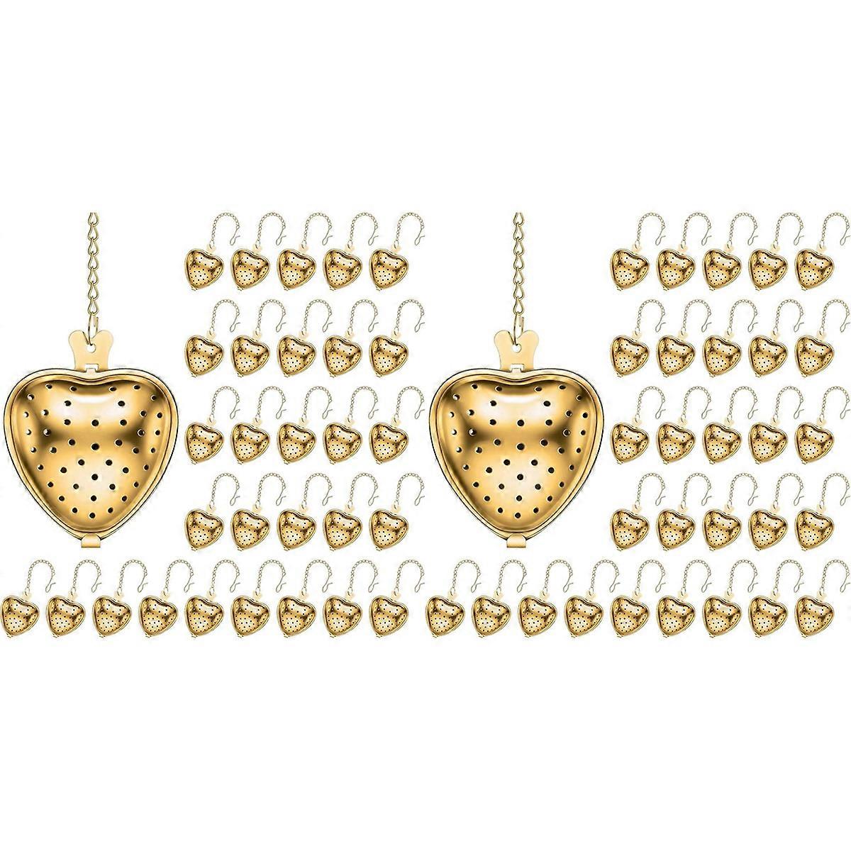 30 Pcs Tea Strainer Stainless Steel Tea Interval Diffuser Heart