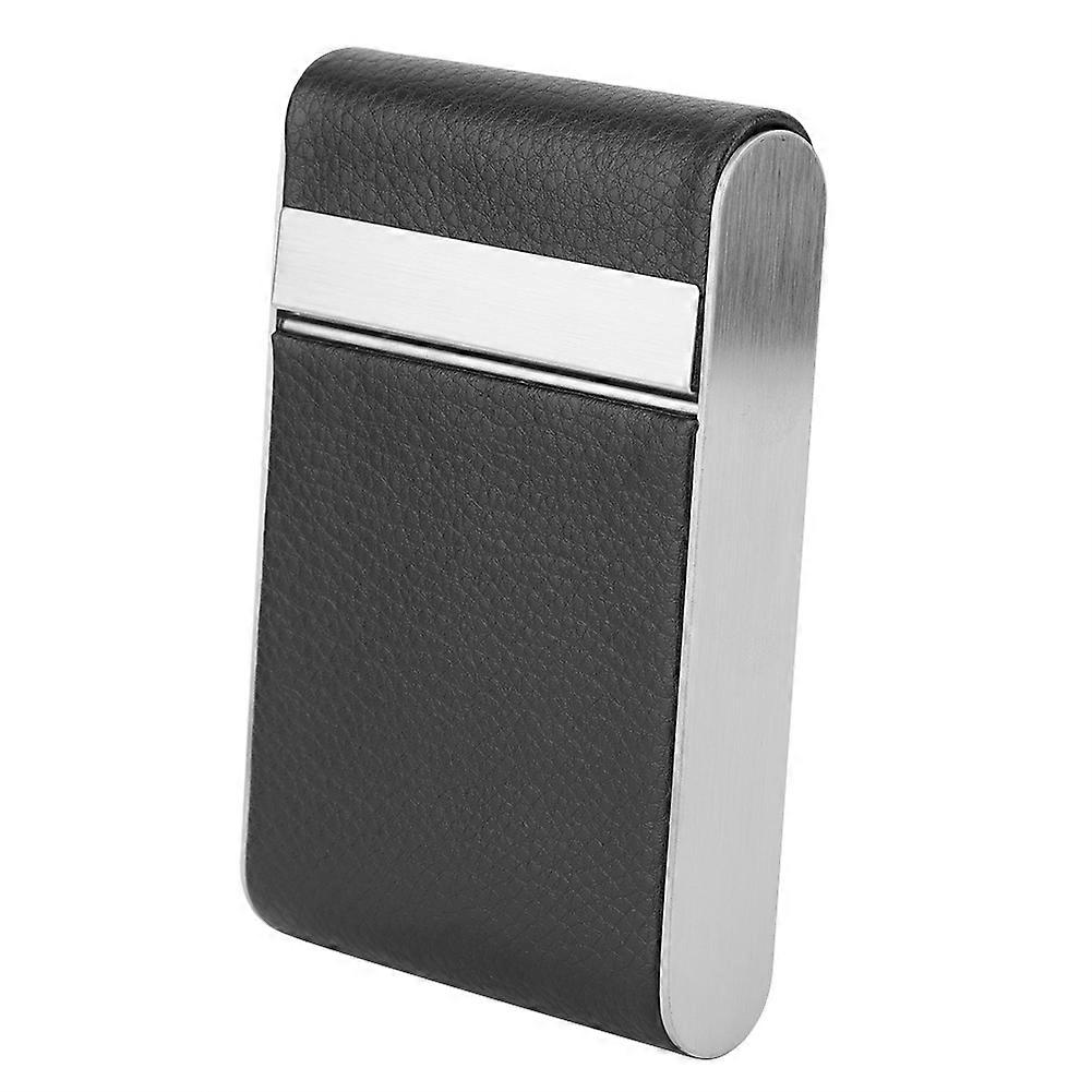 Stainless Steel Cigarette Case for 20 Cigarettes (Black)