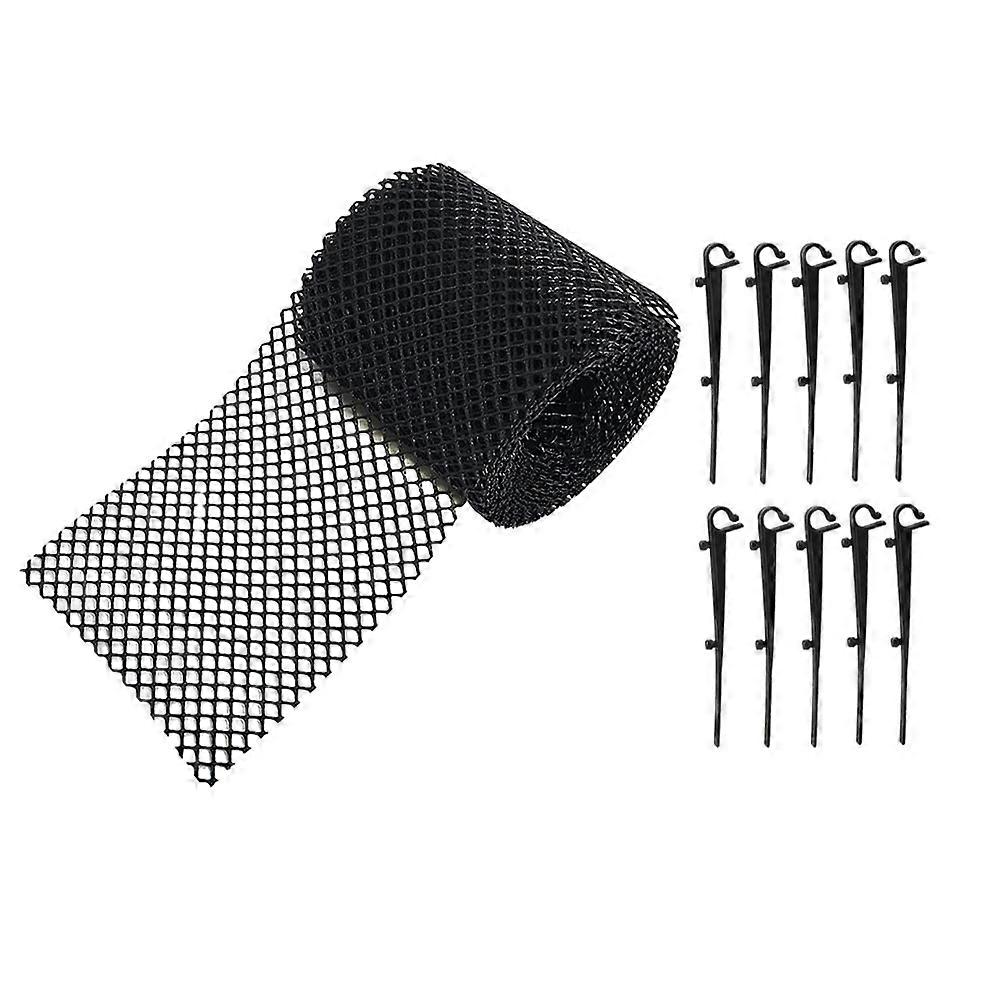 Gutter Guard Mesh Rolls Black 800x18cm Anti-Falling Leaf 1Set