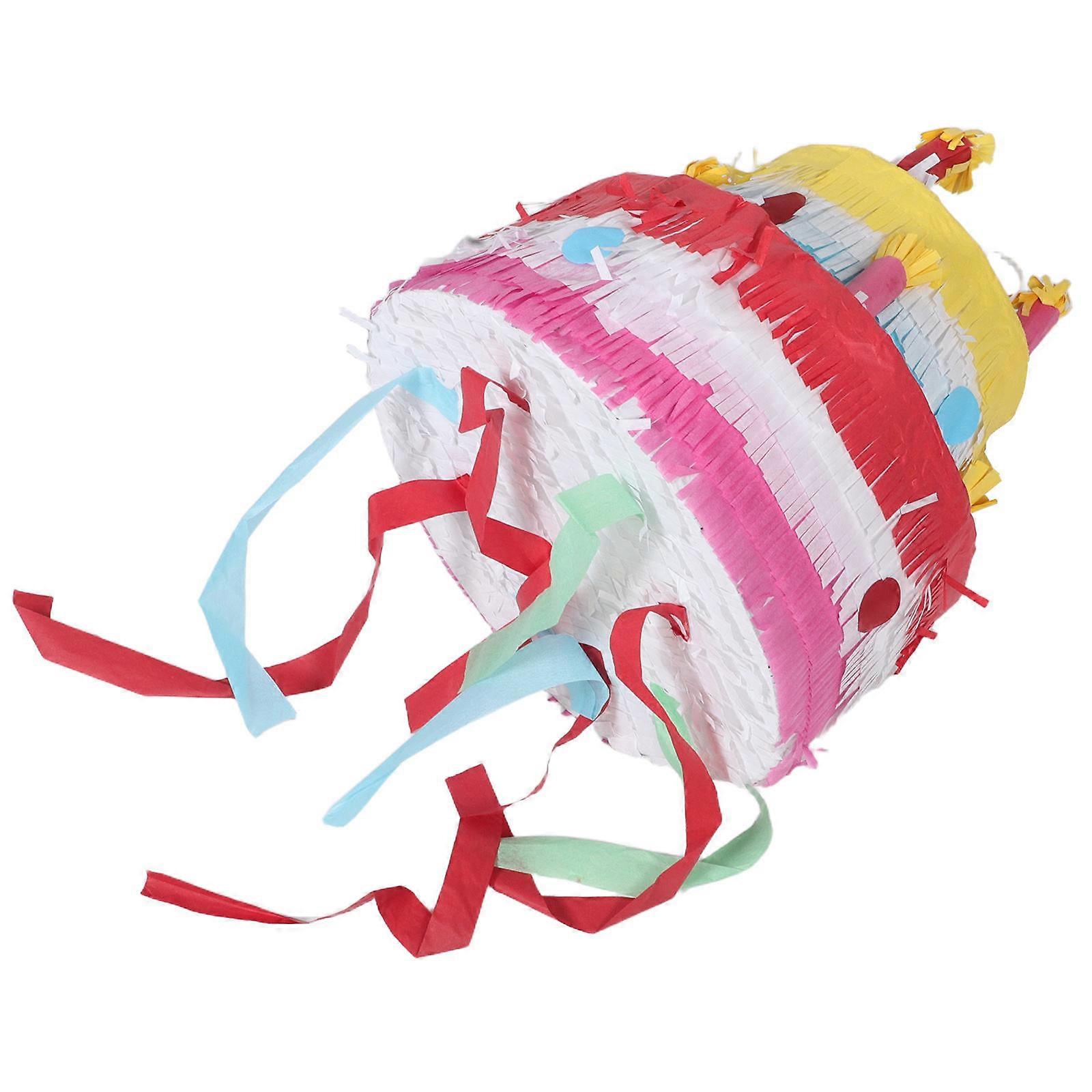 Cake Decorating Supplies Large Cake Pinata For Themed Gatherings Spacious Design 3D Cake Shape Assorted Color 32.00X30.00X30.00CM 1Set