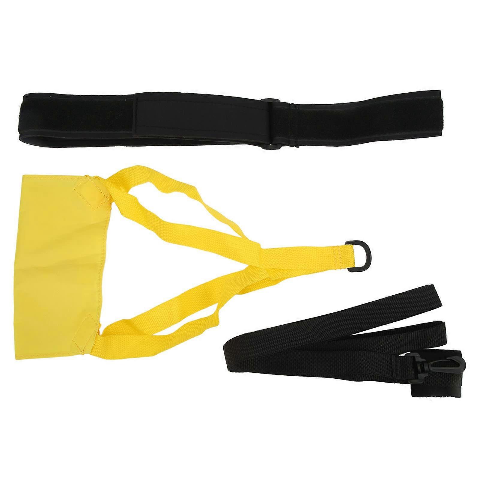 Swim resistance belt with drag parachute, strength training, for adults and children, nylon fabric, neoprene material