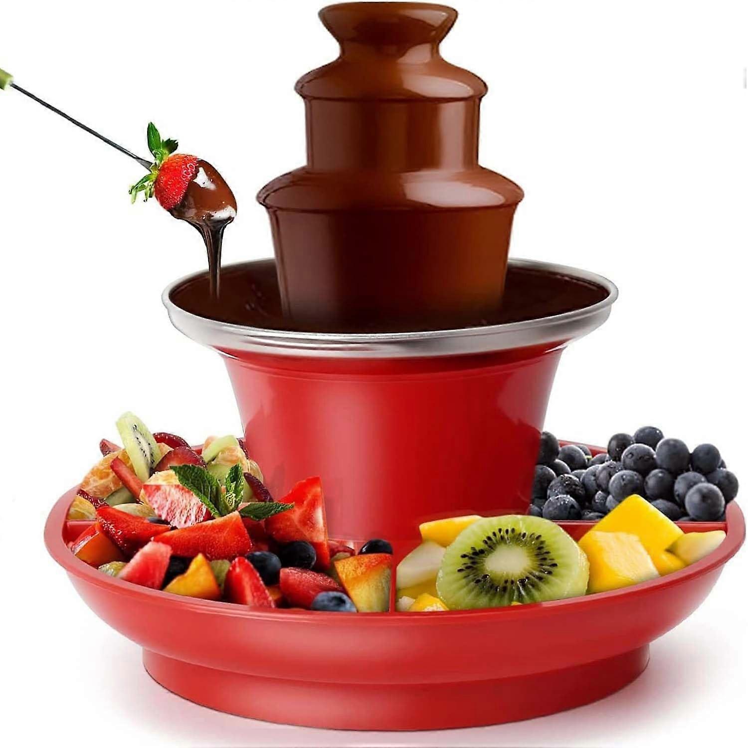 3tier Electric Chocolate Fountain, Mini Chocolate Waterfall Machine, 200g, 1Button Heating