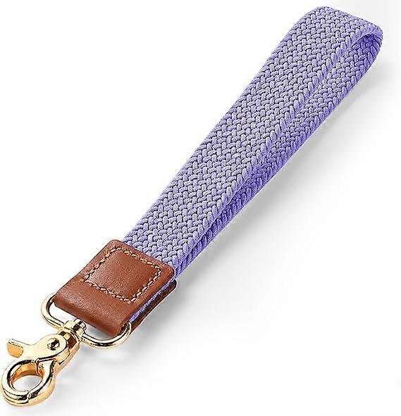 Kulcstartó zsinór csuklópánt fém kulcstartóval Bőr csuklópánt kulcstartó-lila