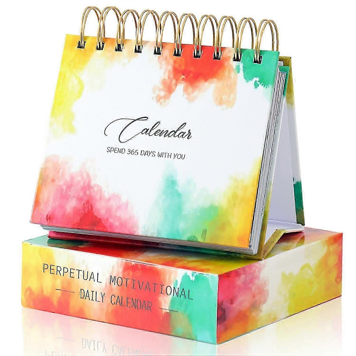 Inspirational Daily Calendar with Motivational Quotes and Vibrant Colorful Letters