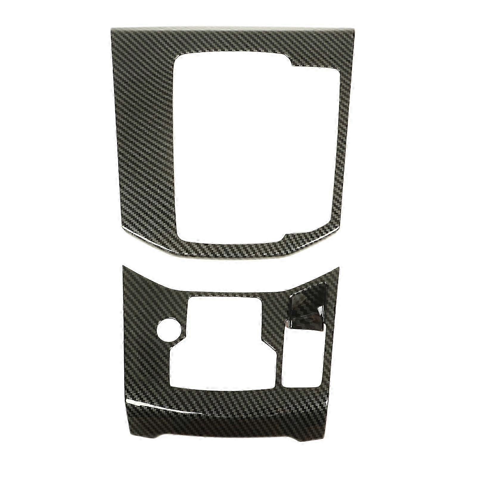2PCS Car Shift Panel Cover Carbon Pattern Comfortable Touch Easy Clean Replacement For Compatible Mazda Model 2017-2023