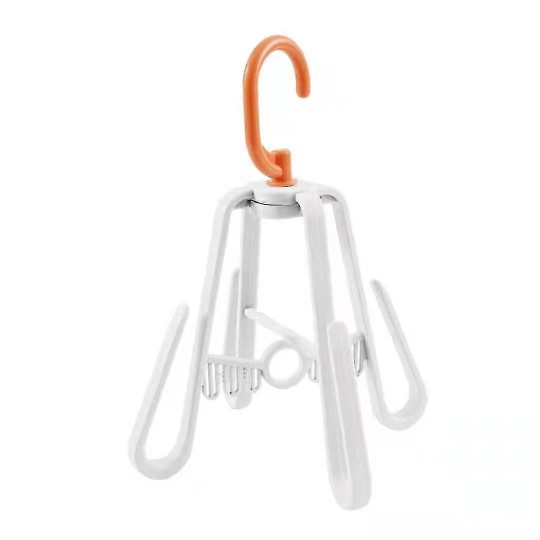Multifunctional Shoe Rack Windproof Double Sun Rotating Foldable Drying Rack White