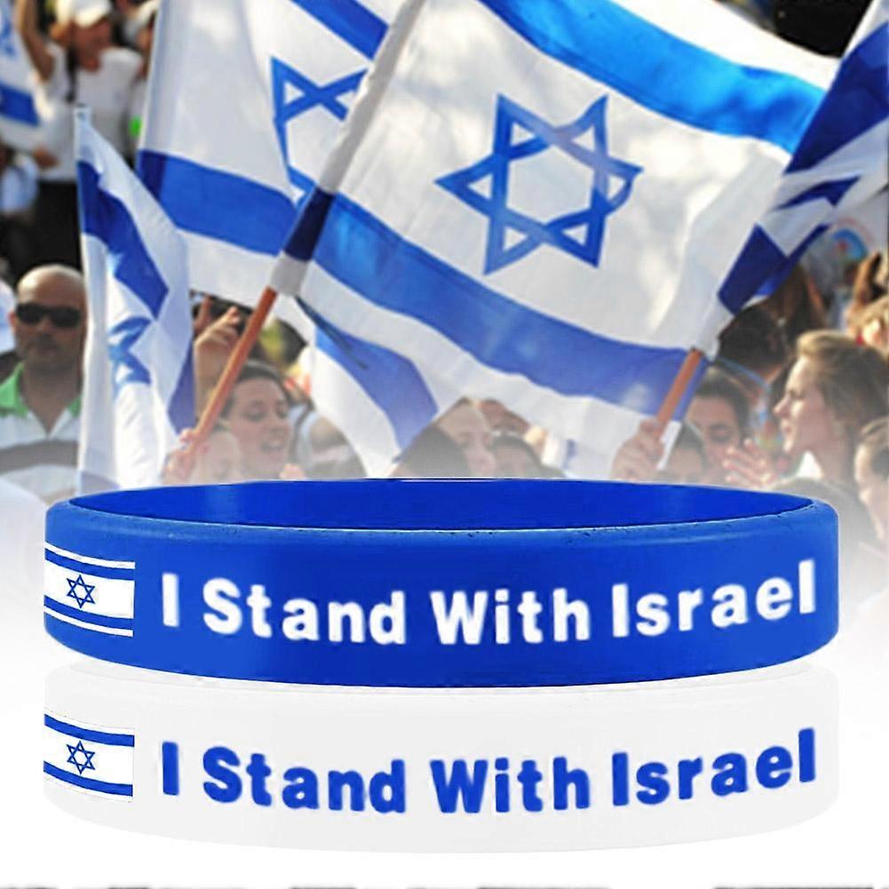 Bracelet en silicone drapeau bleu(A)$Israel