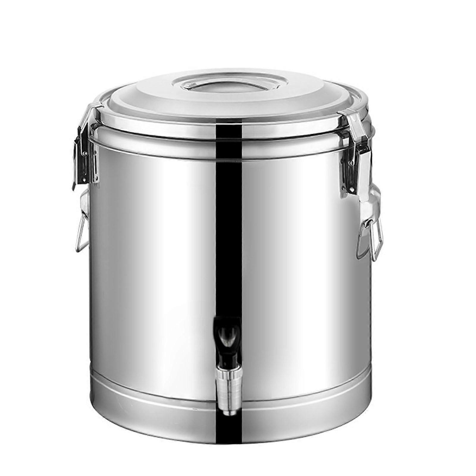 Isolated stainless steel keg, dispenser for hot and cold drinks, container with tap, warming keg/14L