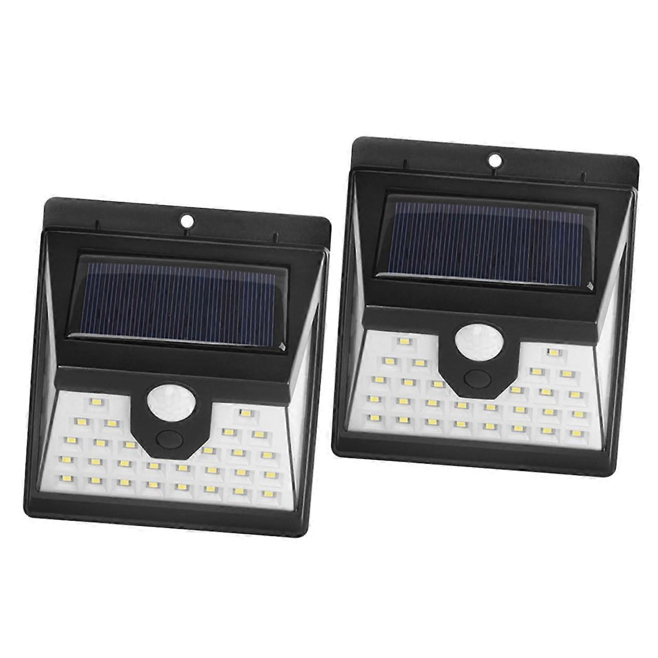 Solar Sensor Wall Light 2 Pack LED Outdoor Motion Sensor For Garden And Terrace Energy Saving