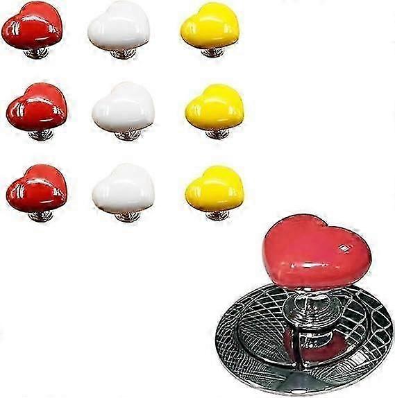 9pcs Toilet Push Button Flush Replacement, Toilet Tank Button Aid for Ladies Toilet Tank Button Aid Reduce Contact & Make Flushing Effortless