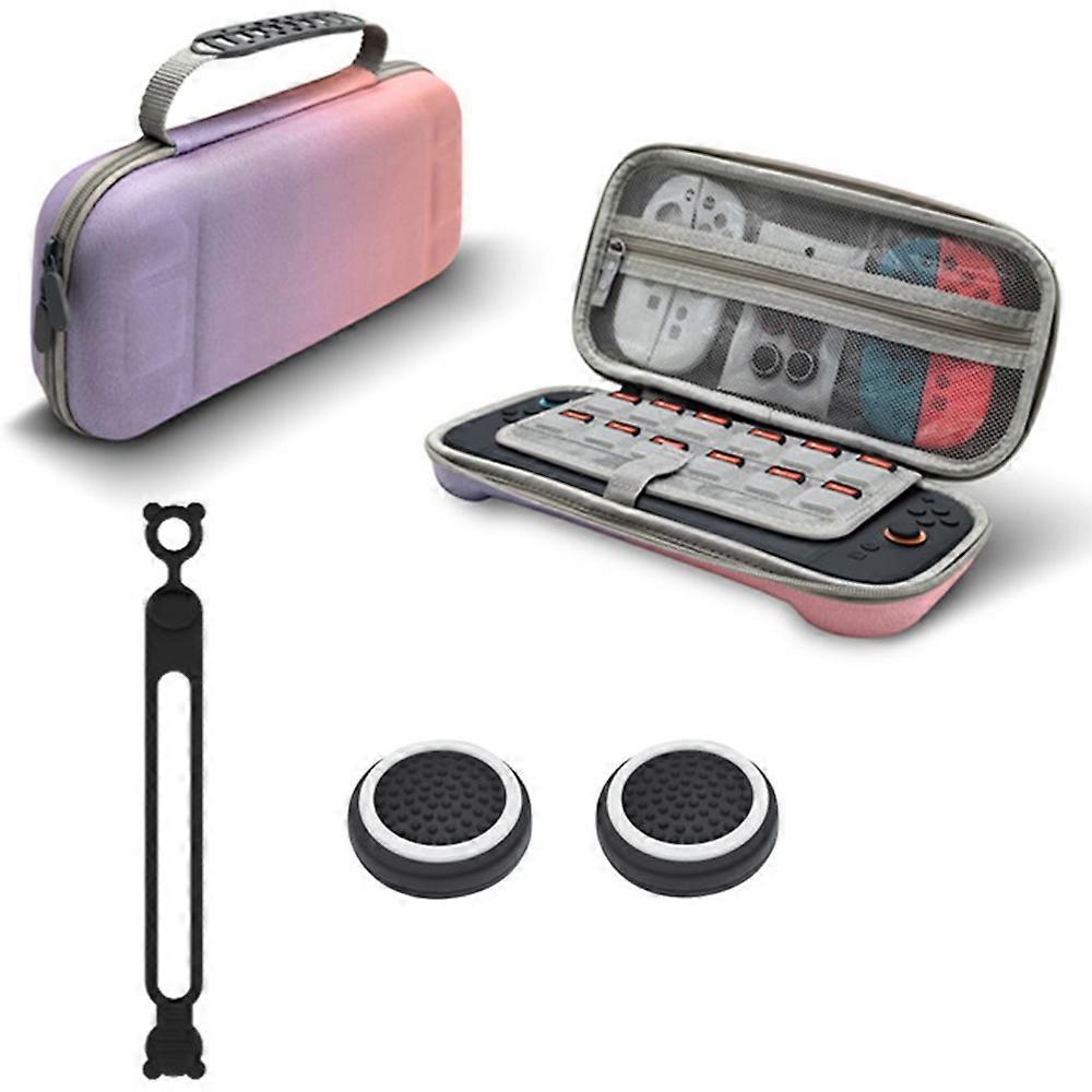For Nintendo Switch 2 Game Console Carrying Case Gradient Storage Bag with Silicone Cable Tie