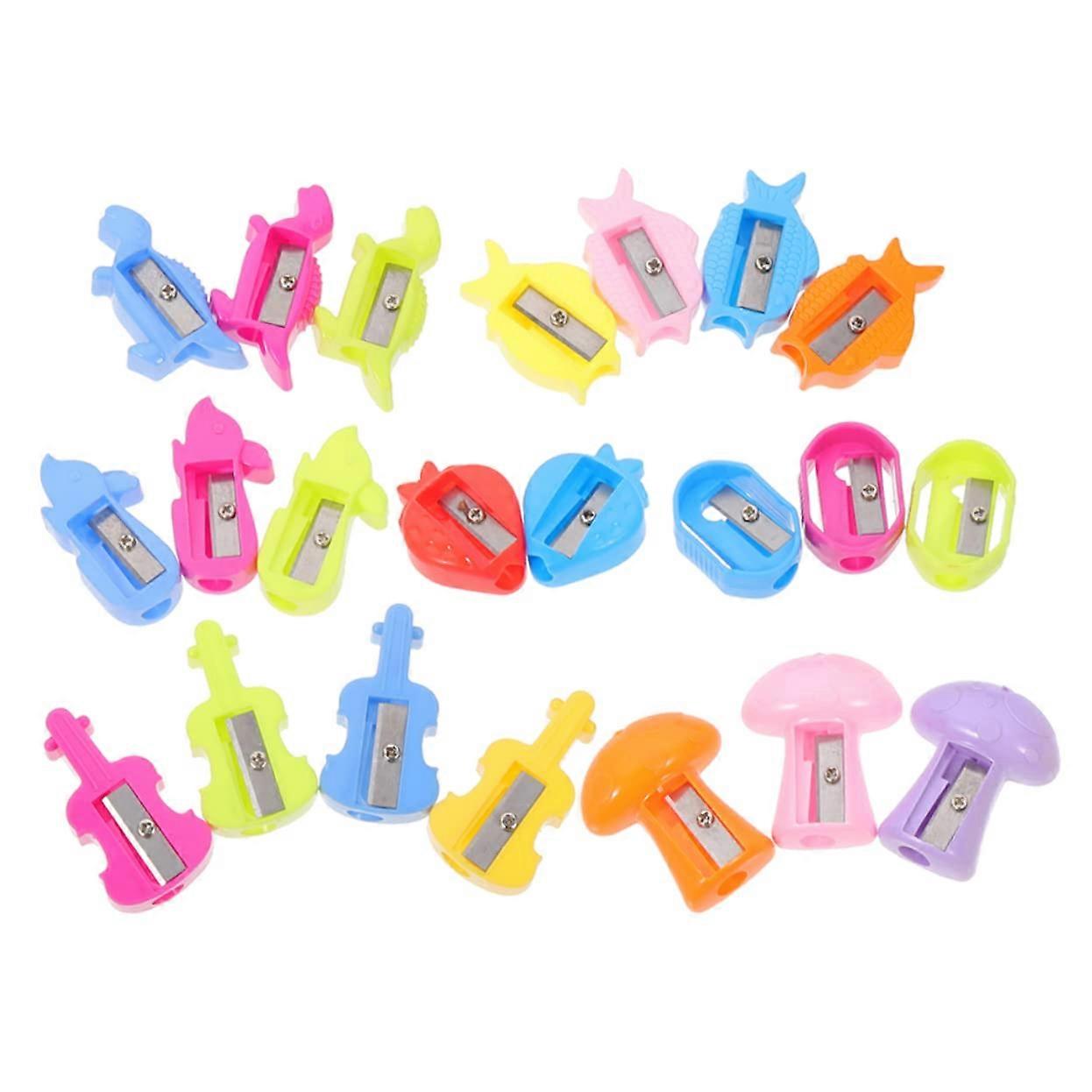 30 Pieces Creative Pencil Sharpener Hand Crank Adjustable Sharpener Lightweight and Portable School Supplies for Party