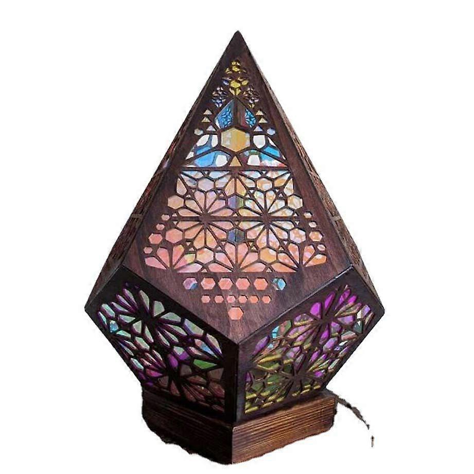 Bohemian Mosaic Starry Sky Floor Projections Lamp Colorful Table Bedside Light