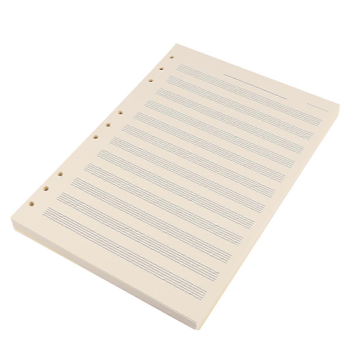 Music Transcription Paper Loose-Leaf Pagination for Musicians School Practice present Giving 100 Sheets White