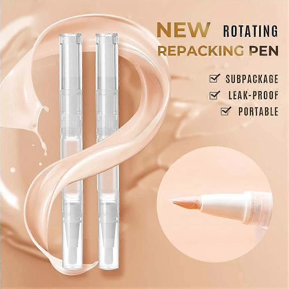 5Pcs 5ml Transparent Twist Pens Empty Nail Oil Pen with Brush Tip Empty Lip Gloss Containers
