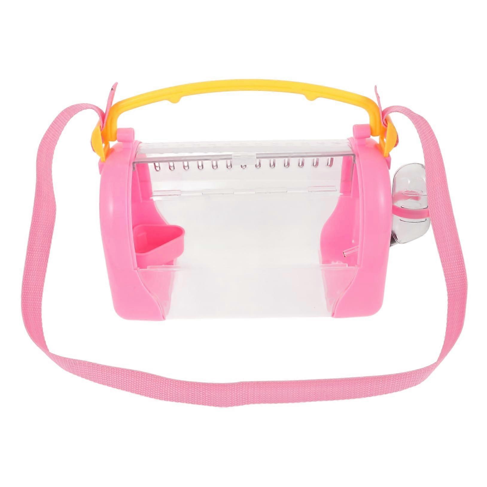 Portable Hamster Cage for Small Pets Transparent Travel Box with Freedom of Movement for Camping Trips and Safe Carrying