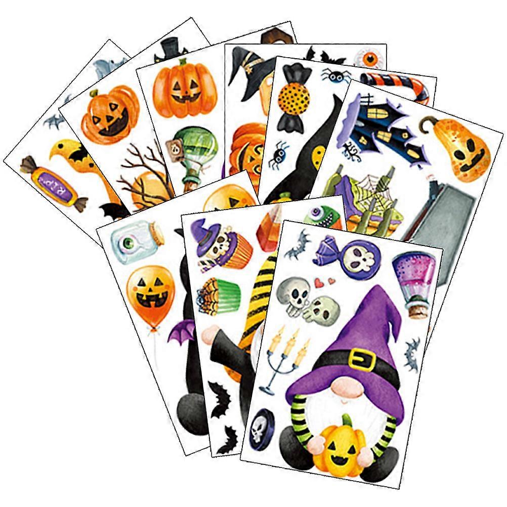 Halloween Glass Window Stickers Ghost House Shape Home Decoration 30X20CM 9 Sheets
