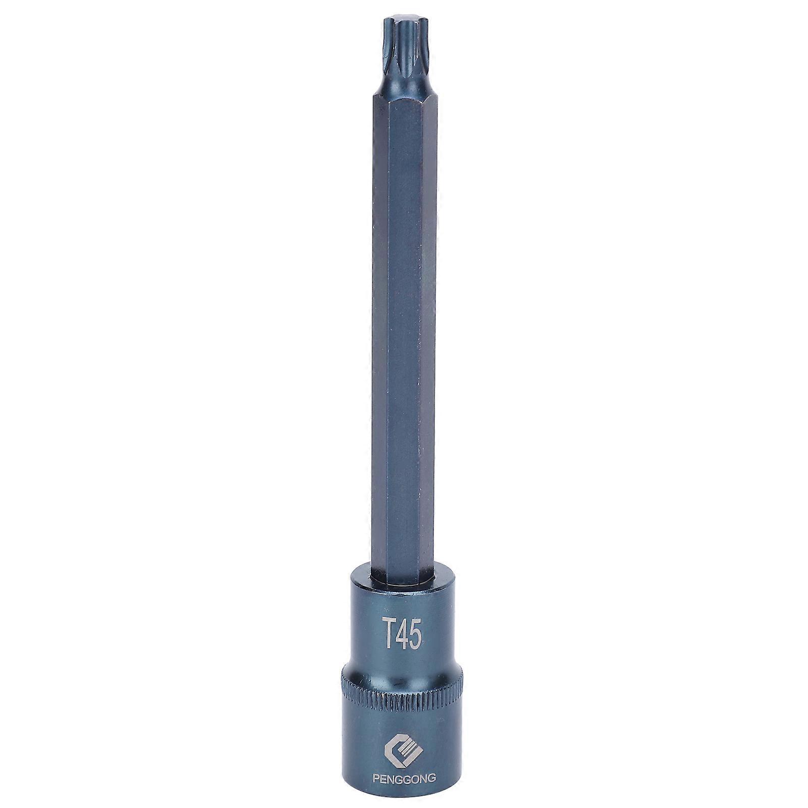 Screwdriver Socket Star High Accuracy Alloy Steel Blueing Chamfer Hardware Tool 1/2x150xT45