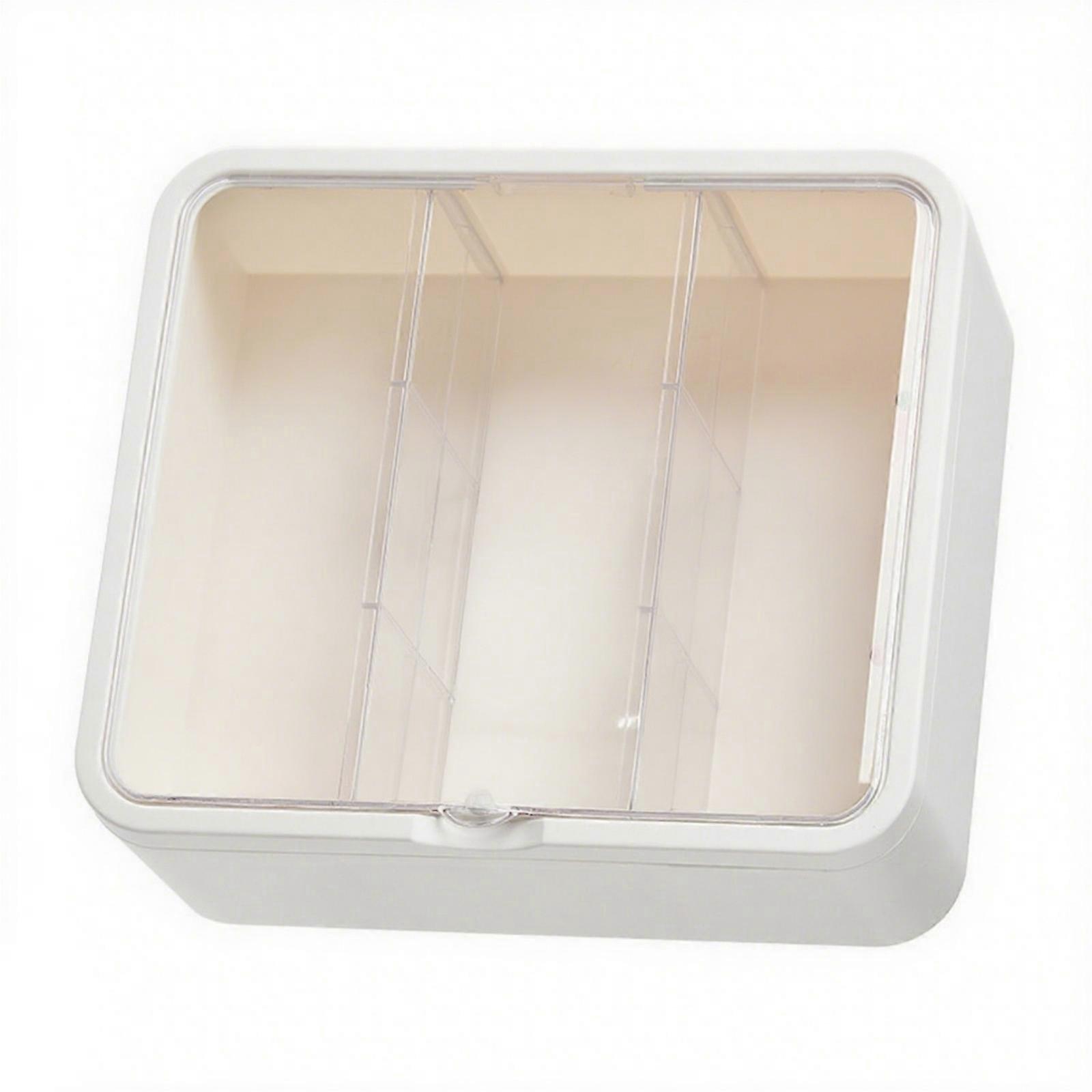 Clear Wall Hanging Organizers for Collectible Display With Shelves Space Saving Storage Cabinet for Home Office White