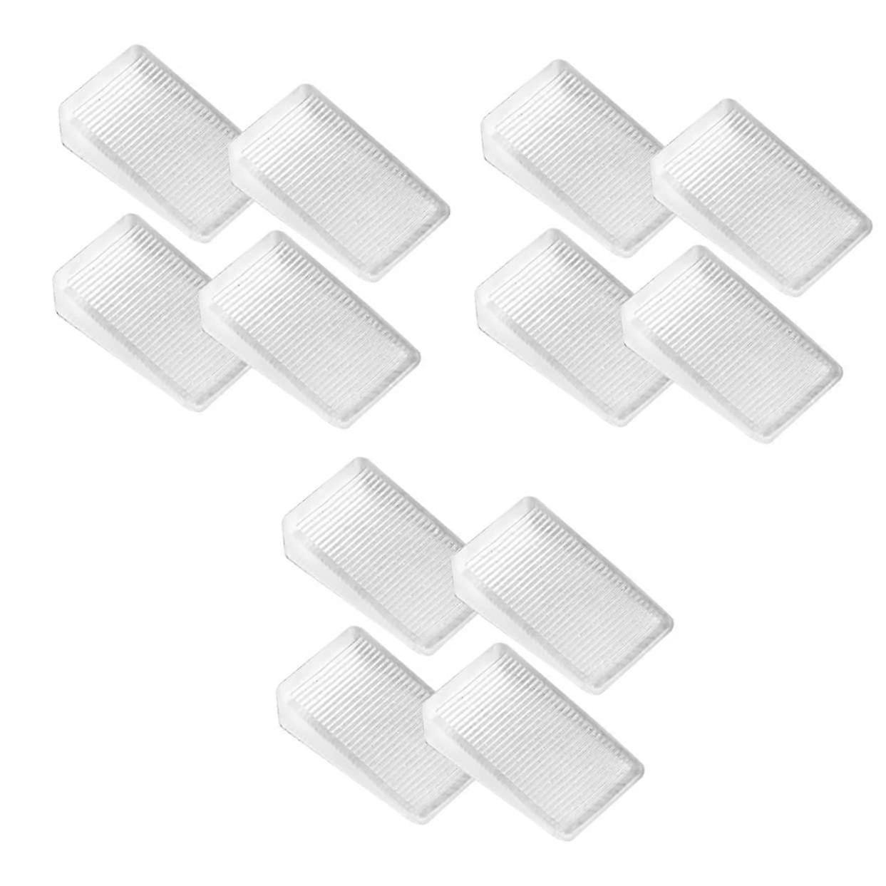 12 Pieces Door Wedge Home Improvement DIY Leveling Toilet Shims Leveling Wedge Table Shims Toilet Leveling Pads Leveling Wedge Furniture White Large